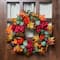 22" Orange & Burgundy Fall Harvest Artificial Floral & Pinecone Wreath